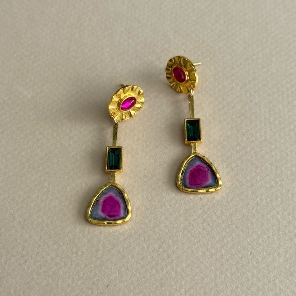Boho Dangle Earrings S1293 - Picture 4 of 5
